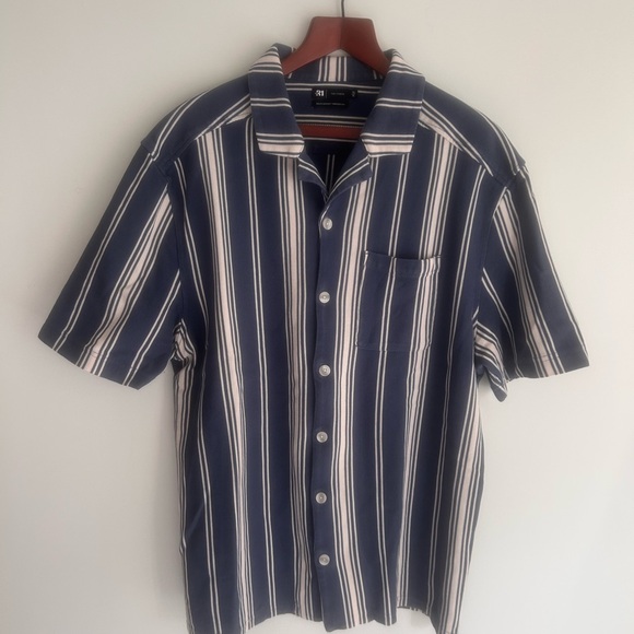 Simons Other - Simons Le 31 Blue and White Striped Casual Shirt